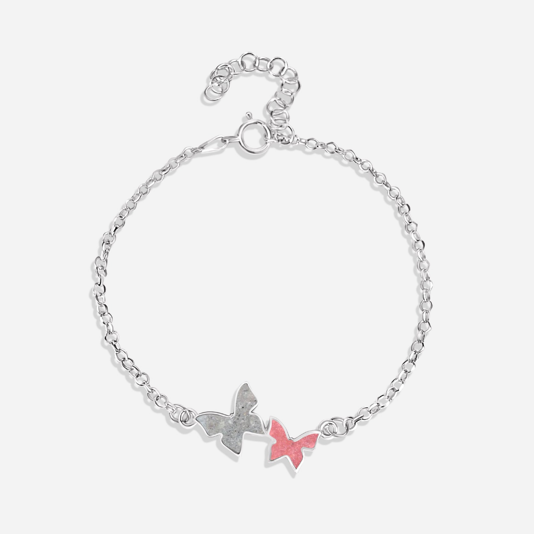 Pulsera mariposas de cenizas