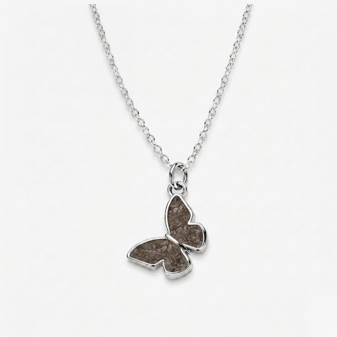 Colgante mini mariposa de cenizas