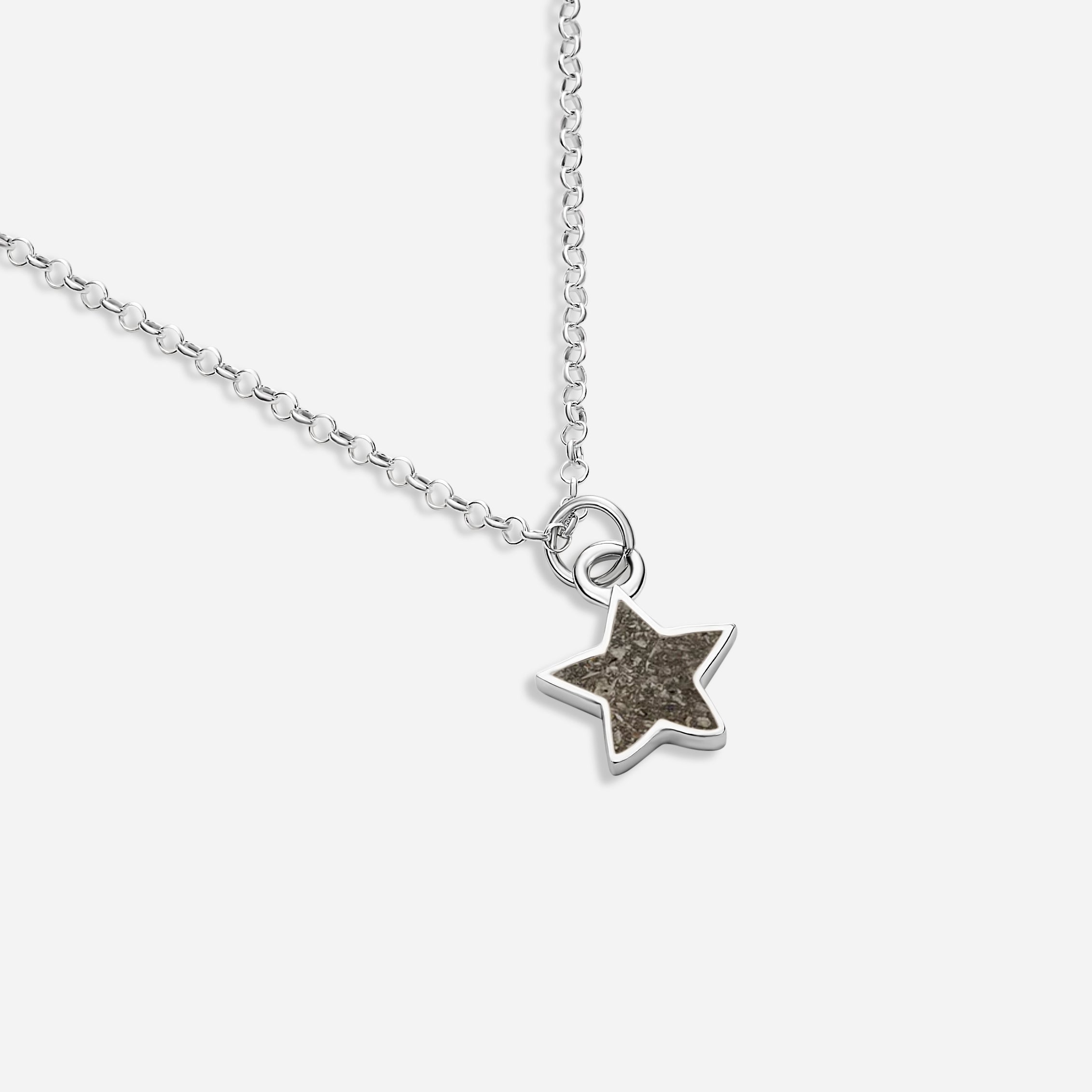 Colgante mini estrella de cenizas