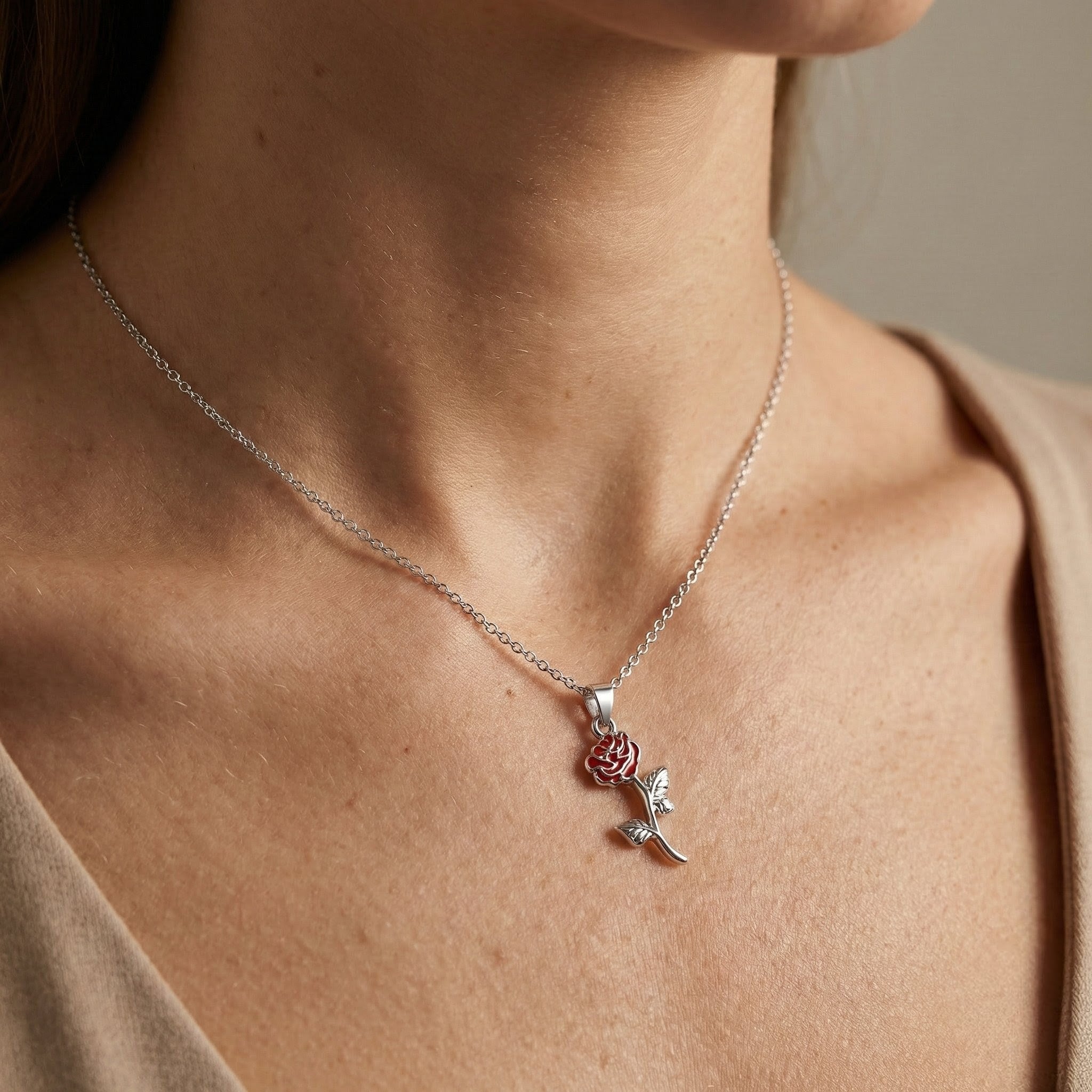 Colgante rosa de cenizas