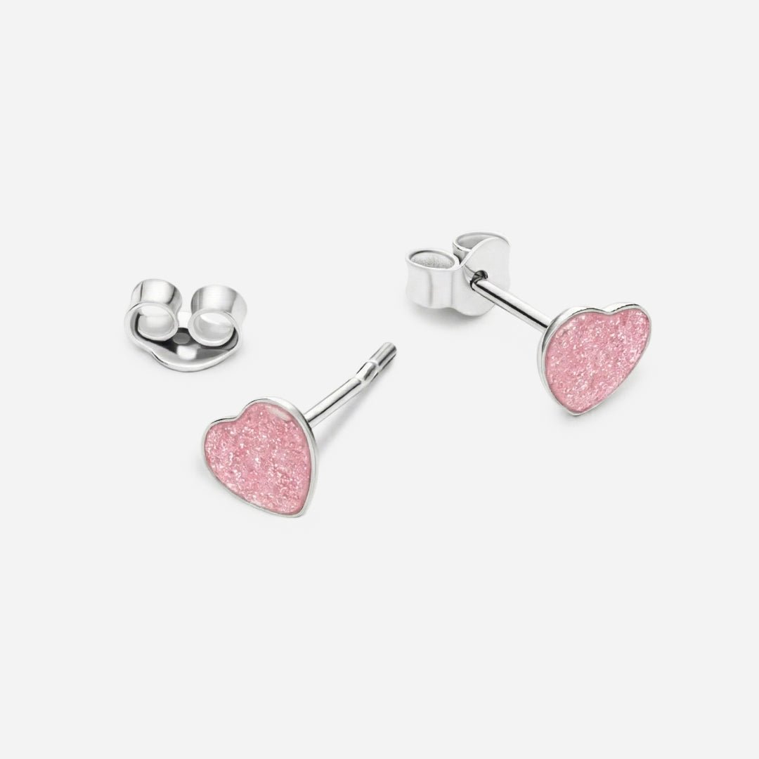 Pendientes corazón de cenizas